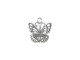 Sterling Silver Butterfly Charm, 11x10x2mm (Each)
