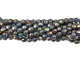 Fire-Polish 4mm : Gulf Turquoise - Bronze Picasso (50pcs)