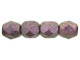 Fire-Polish 4mm : Polychrome - Pink Olive (50pcs)