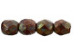 Fire-Polish 4mm : Opaque Red - Bronze Picasso (50pcs)