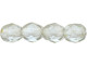 Fire-Polish 4mm : Gold Marbled - Alexandrite (50pcs)