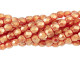Fire-Polish 4mm : Sueded Gold Ruby (50pcs)