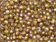 Fire-Polish 4mm : Luster - Opaque Gold/Smoky Topaz (50pcs)