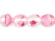 Fire-Polish 6mm : Crystal/Pink (25pcs)