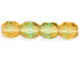 Fire-Polish 6mm : Topaz/Green (25pcs)