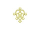Brass Filigree, Small, Heart (12 Pieces)