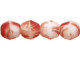 Fire-Polish 6mm : Red/White (25pcs)