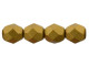 Fire-Polish 6mm : Matte - Metallic Antique Gold (25pcs)
