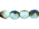 Fire-Polish 6mm : Blue Iris - Opaque Pale Turquoise (25pcs)