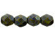 Fire-Polish 6mm : Opaque Olive - Picasso (25pcs)
