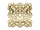 22mm Brass Filigree, Wavy Square
