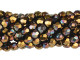 Fire-Polish 6mm : Jet - Bronze Vega (25pcs)