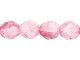 Fire-Polish 8mm : Crystal/Pink (25pcs)