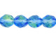 Fire-Polish 8mm : Blue/Lt Green (25pcs)