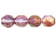 Fire-Polish 8mm : Luster - Amethyst/Crystal (25pcs)