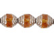 Antique Style Faceted 10 x 8mm - Oval Silver : Med Topaz (25pcs)