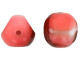 German Style Triangle 10mm : Pearl/Fuchsia (25pcs)