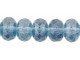 Gem-Cut Fire-Polish Rondelle 11 x 7mmmm : Luster - Transparent Blue (25pcs)