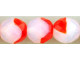 Fire-Polish 12mm : Cherry/Milky White (25pcs)