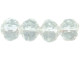 Small Rosebud Fire-Polish 6 x 5mm : Crystal (25pcs)