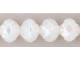 Small Rosebud Fire-Polish 6 x 5mm : Luster Iris - Milky White (25pcs)