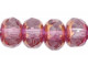 Gem-Cut Fire-Polish Rondelle 7 x 5mm : Copper - French Rose (25pcs)