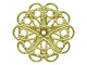 25mm Raw Brass Filigree, 25mm Round (12 Pieces)