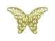 27x39mm Raw Brass Filigree, Butterfly Wing (12 Pieces)