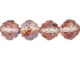 Rosebud Fire-Polish 8 x 7mm : Luster - Pink/Crystal (25pcs)