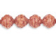Rosebud Fire-Polish 8 x 7mm : Coral Pink - Picasso FULL (25pcs)