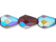 Fire-Polish 7 x 5mm - Teardrop : Ruby AB (25pcs)