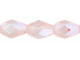 Fire-Polish 7 x 5mm - Teardrop : Rosaline AB (25pcs)