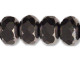 Gem-Cut Fire-Polish Rondelle 9 x 6mm : Matte - Hematite (25pcs)