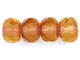 Gem-Cut Fire-Polish Rondelle 6 x 4mm : Copper - Lt Topaz (25pcs)