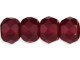 Gem-Cut Fire-Polish Rondelle 6 x 4mm : Copper - Ruby (25pcs)
