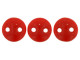 CzechMates Glass 6mm Opaque Red 2-Hole Lentil Beads