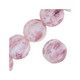 Czech Glass Round Melon Beads, 8mm – Opaque Topaz/Pink Luster (25pcs Strand)