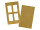 Brass Blank, Rectangular Paned Window (10 set pack)
