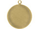 Brass Stamping Blank, Round with Loop, 25x22mm (Each)