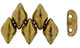 Matubo GemDuo 8x5mm 2-Hole Bead Opaque Yellow - Bronze Picasso (2.5-Inch Tube)