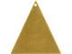 Brass Stamping Blank, 25mm Triangle with Hole, 24-gauge (12 Pieces)
