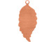 Copper Stamping Blank, Leaf with Loop, Right Facing (12 Pieces)