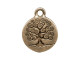 16mm TierraCast Tree of Life Charm - Antiqued Brass Plated (ten)