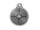 TierraCast 21x17mm Labyrinth Charm - Antiqued Silver Plated (10 Pieces)