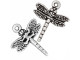 TierraCast Antiqued Silver Plated Dragonfly Charm (ten)
