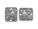 TierraCast Antiqued Silver Plated Charm Connector, Cast, Paloma (ten)