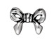 TierraCast Antiqued Silver Plated Beads, Bow (10 Pieces)