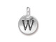 TierraCast Antiqued Silver Plated W Letter Charm (Each)