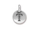 TierraCast Antiqued Silver Plated T Letter Charm (Each)