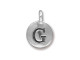 TierraCast Antiqued Silver Plated G Letter Charm (Each)